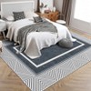 Coucheta Modern Geometric Area Rug, Large Washable & Stain-Resistant Low Pile Rug with Non-Slip Backing for Living & Dining Room, Farmhouse Decor - 4 of 4