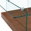 ?Vynxaria 31.4" Modern Two-Tier Square Coffee Table - Elegant Glass & Marble Design - 4 of 4