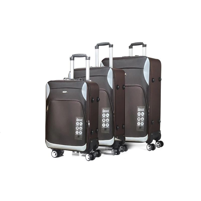 Letty Soft Shell Lightweight Expandable 360 Dual Spinning Wheels Combo Lock 28", 24", 20" 3 Piece Luggage Set, 4 of 5
