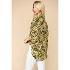 Slickblue Animal Print Button Down Shirt, Women's Blouse, Lapel Collar Style, Cream Mix, S - 3 of 4