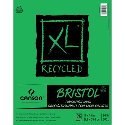 Canson XL Recycled Bristol Paper Pad 11"X14"-25 Sheets 