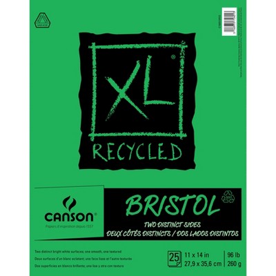 Canson XL Recycled Bristol Paper Pad 11"X14"-25 Sheets