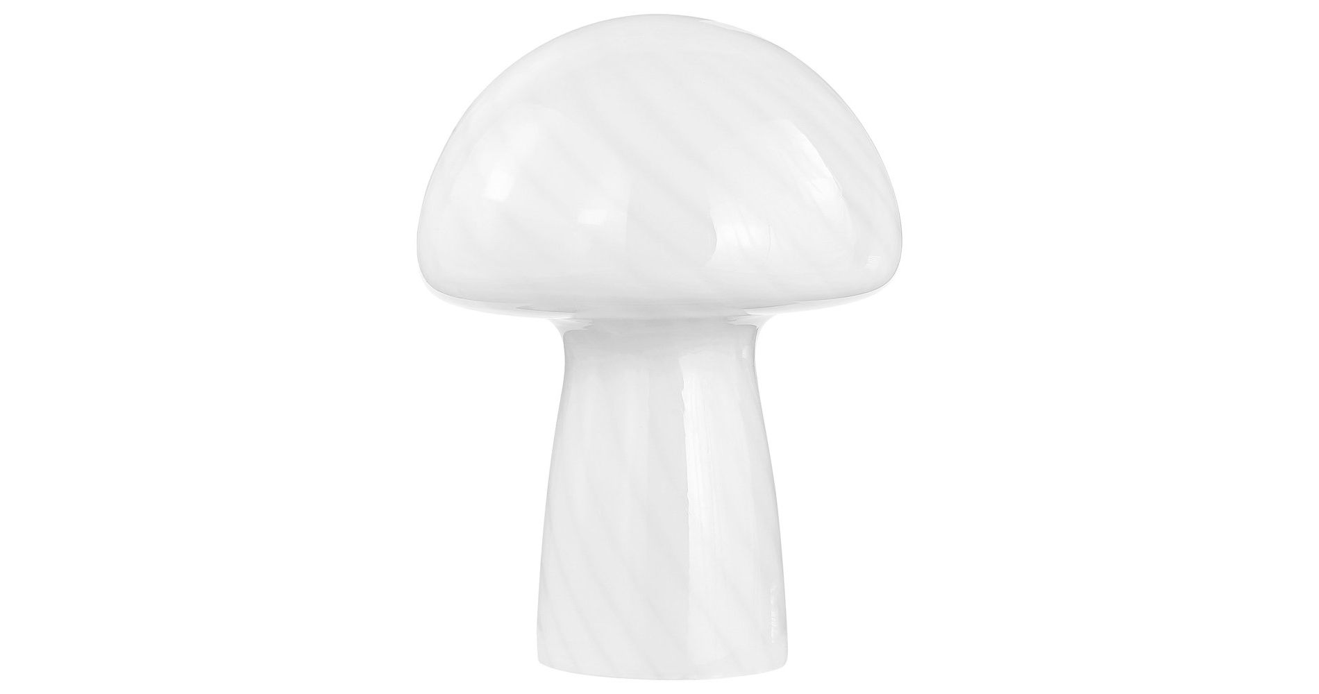 Coaster Co. of America,Kanaby Mushroom Shaped Glass Bedside Table Lamp White