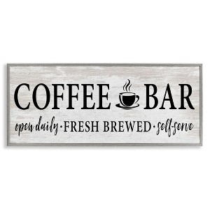Stupell Industries Coffee Bar Cafe Rustic Sign, 24" x 10" - 1 of 4
