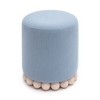 TOV Furniture Dex Upcycled Fabric Ottoman Cream - 4 of 4