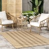 Nuloom Sandee Plaid 4x6 Indoor/Outdoor Area Rug for Living Room Patio Deck Front Porch Kitchen, Brown - 2 of 4