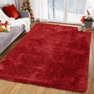 Shaggy Area Rug Modern Indoor Plush Fluffy Rugs Soft and Comfy Velvet Faux Fur Carpet Rugs for Bedroom Living Room Nursery - 1 of 4