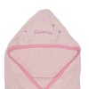 Everyday Kids Hooded Bath Towel for Girls – 3D Pink Princess with Crown, Soft Terry Cloth, Absorbent, Baby Girl Bath Time Essential - 3 of 4