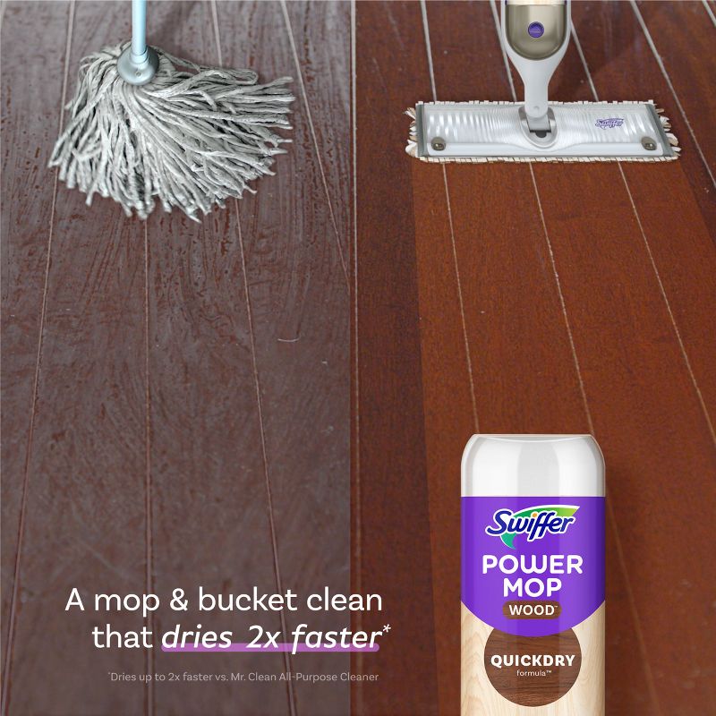 Swiffer Lemon Power Mop Wood Quick Dry Wood Floor Cleaning Solution, 4 of 11