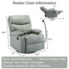 Hzlagm Everglade 30.2 in. W Technical Leather Upholstered Swivel and Rocking Manual Recliner - 3 of 4
