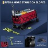 52" Collapsible Wagon Cart Foldable, Capacity 350l Heavy Duty Folding Utility Beach Wagons with 180¡ã Adjustable Handle, All Terrain Wheels - 4 of 4