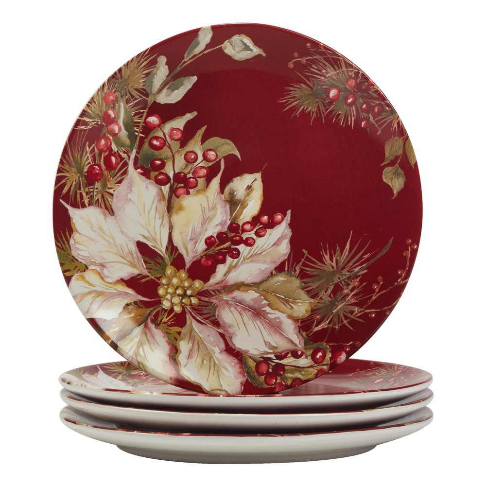 Photos - Plate Certified International Set of 4 Winters Joy Dinner  