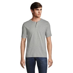 Lands' End Men's Short Sleeve Super-T Henley - 1 of 4