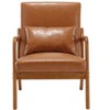 CAVINAS Accent Chairs for Bedroom, Modern Accent Chair, Solid Wood Padding Lounge Armchairs With One Pillow for Living Room, Guest Room - 4 of 4