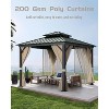 GustoWave 12'x12' Outdoor Double Hardtop Patio Gazebo for Deck, Backyard, Lawn, Garden - 2 of 4