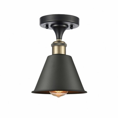 Smithfield - 1 Light Semi-Flush Mount In Industrial Style-9.5 Inches Tall and 7 Inches Wide