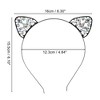 Unique Bargains Women's Elegant Faux Diamond Cat Ears Headband 6.30"x6.10" Black 1 Pc - 3 of 4