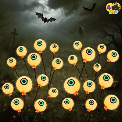 Joyfy Eyeball Yard Stake Outdoor Halloween Decorations, Garden Stake LED Light, Waterproof Stake Decor Light for Halloween
