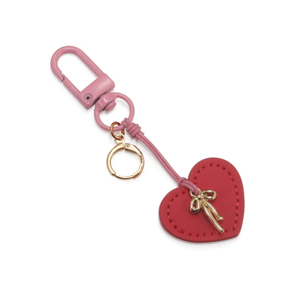 Studio Artifact Lip Charm Keychain Accessory - Leather Heart