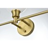 Elegant Lighting Collier 3 Light Satin Gold and Frosted White Glass Wall Sconce - 4 of 4