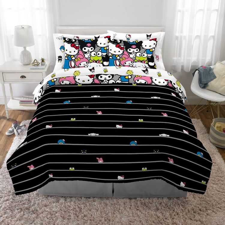 Hello Kitty and Friends Full Bedding Bundle: Multicolored Comforter Set, Polyester, Includes Sheets & Pillowcases, Sanrio, 2 of 13