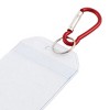 Unique Bargains Aluminum Carabiner Plastic Clear Red Badge Holder 6 x 11 cm 1 Pc - 4 of 4