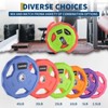 Weight Plates, Rubber Coated Weight Plates - 2-Inch Color-Coded Bumper Plates for Home Gym, Barbell Weights for Men/Women - 3 of 4