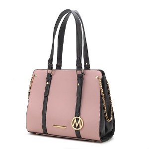 MKF Collection Amy Color Block Vegan Leather Women’s Tote Bag by Mia K - 1 of 4