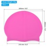 Unique Bargains Silicone Waterproof Non-Slip Adult Swimming Caps 2 Pcs - 2 of 4