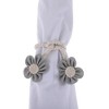 Unique Bargains Cute Flower Curtain Tie Cotton Linen 2 Pcs - 4 of 4