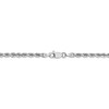 Black Bow Jewelry 3mm, 14k White Gold, Diamond Cut Solid Rope Chain Anklet or Bracelet - 3 of 4