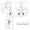 ChicFurnit Bathroom Sink Faucet Two Handle Vanity Sink Faucets with Pop up Drain for Bathroom, Black, 14.37"*10.04"*2.6" - 3 of 4