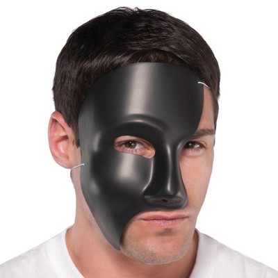 Adult Phantom Black Mask Accessory Halloween Costume