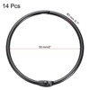 Unique Bargains Iron Round Snap Durable Smooth Glide Shower Curtain Ring 14 Pcs - 2 of 4