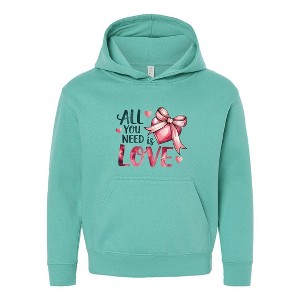 The Juniper Shop All You Need Is Love Coquette Youth Graphic Hoodie - 1 of 3