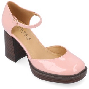 Journee Collection Womens Sophilynn Mid Heel Square Toe Pumps - 1 of 4