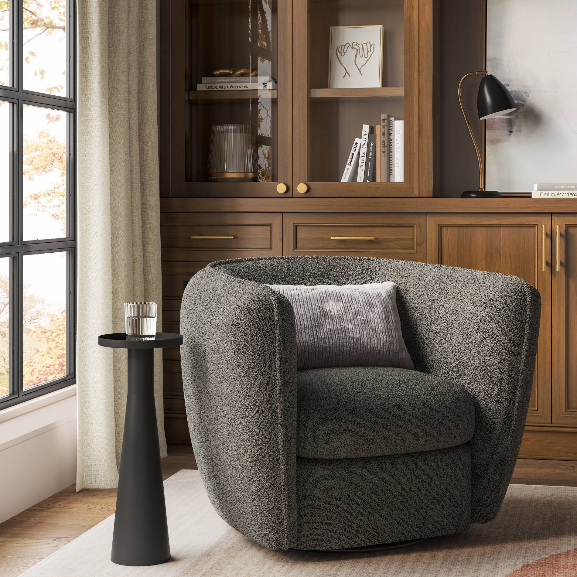 Swivel Accent Chair Tan - Threshold™