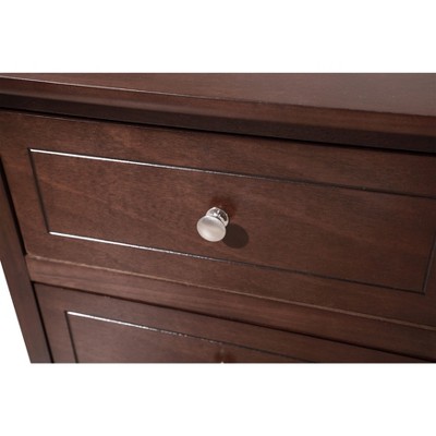 Daniel Cappuccino 3-Drawer Solid Wood Nightstand