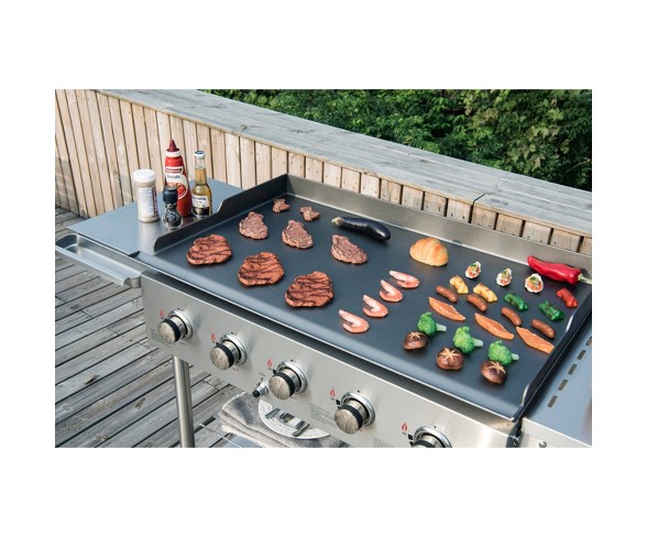 Stainless Steel 5 Burner Propane Gas Grill Griddle GB5000S Silver - Royal Gourmet