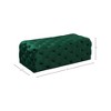 Meridian Furniture,Casey Velvet Ottoman/Bench - 3 of 4