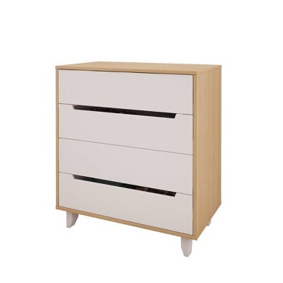 4 Drawer Chest White/Natural Maple - Nexera