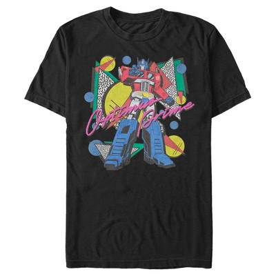 Men's Transformers Optimus Prime 80s Retro T-Shirt - Black - 2X Large