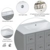 36 Inch Bathroom Vanity with Undermount Sink, Solid Wood Frame Free Standing Cabinet with 4 Drawers and 2 Soft Closing Doors - 3 of 4