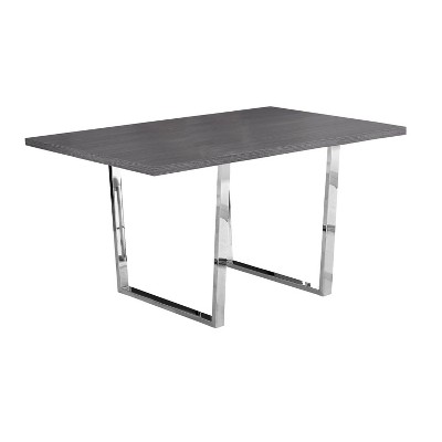 Monarch Specialties Dining Table 60Inch Rectangular Kitchen Dining Room Laminate White Contemporary Modern