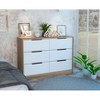 NicBex 42.1" W 6-Drawer Dresser Modern 2-Tone Storage with 4 Full-Extension Drawers & 2 Pull-Down Cabinets, Rectangle Bedroom Organizer - 4 of 4