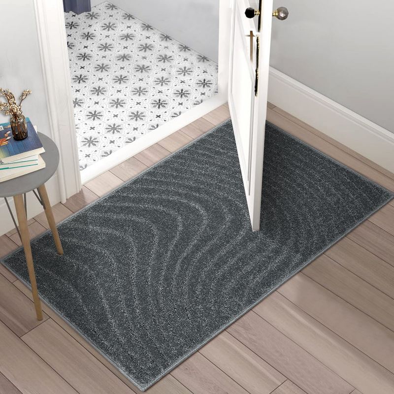 Modern Geometric Wave Area Rug Thick Non-Shedding Stain-Resistant Rug Carpet, 3 of 9