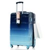 3 Pieces Spinner Wheels Luggage Set, 20-inch With USB Port, Expandable 24" And 28", 360-degree Rotating Wheels Suitcase, Blue2 - 4 of 4