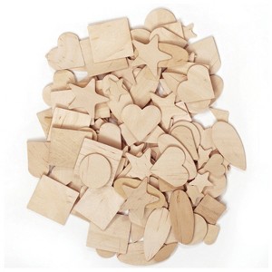 Creativity Street® Wood Shapes, Natural Colored, Assorted Shapes, 1/2" to 2", 350 Pieces - 1 of 3