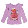 Sesame Street Baby Girls 2 Pack Peplum Long Sleeve T-Shirts Infant - image 2 of 4