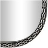 36"x24" Wooden Wall Mirror with Double Layered Chain, Silver - Olivia & May: Modern Rectangular Decor - 3 of 4